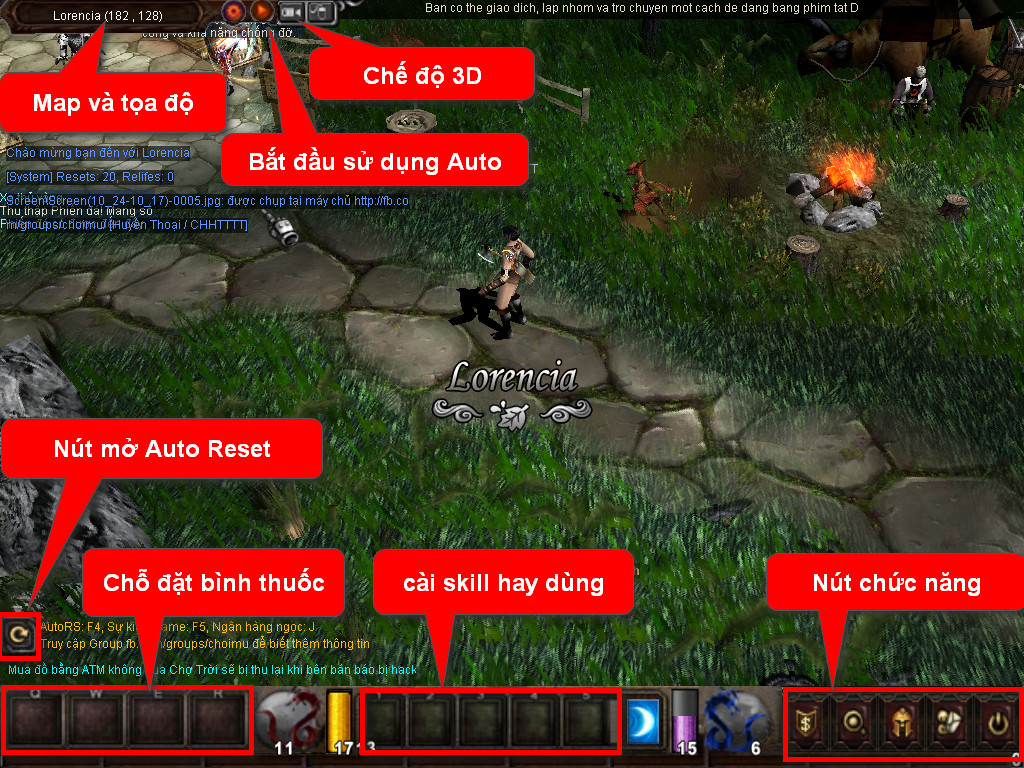 Chức năng chính của Game MU Giang Hồ